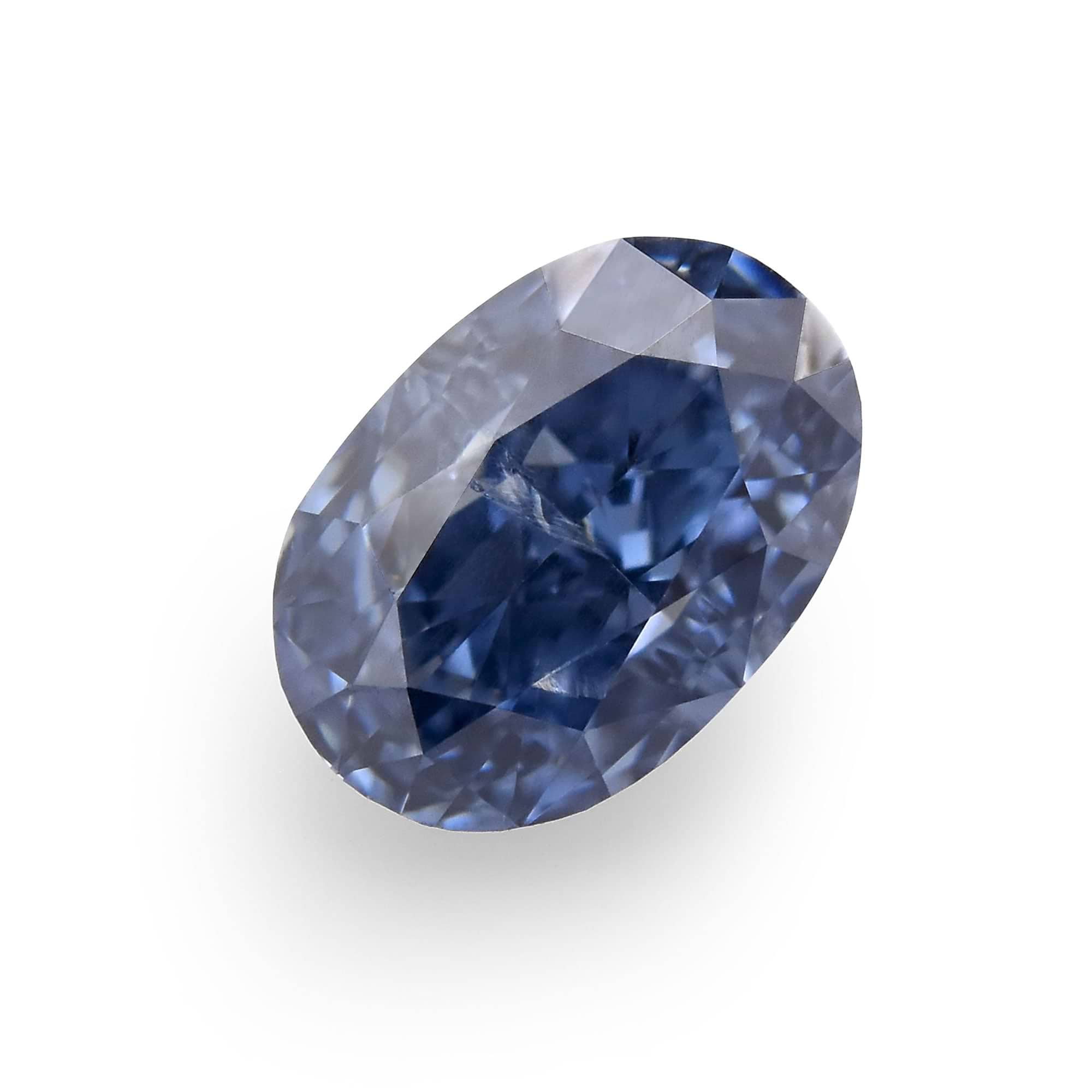 BLUE LADIANT 0.24 Carat Fancy Deep Blue Oval Diamond (I1) GIA | LEIBISH