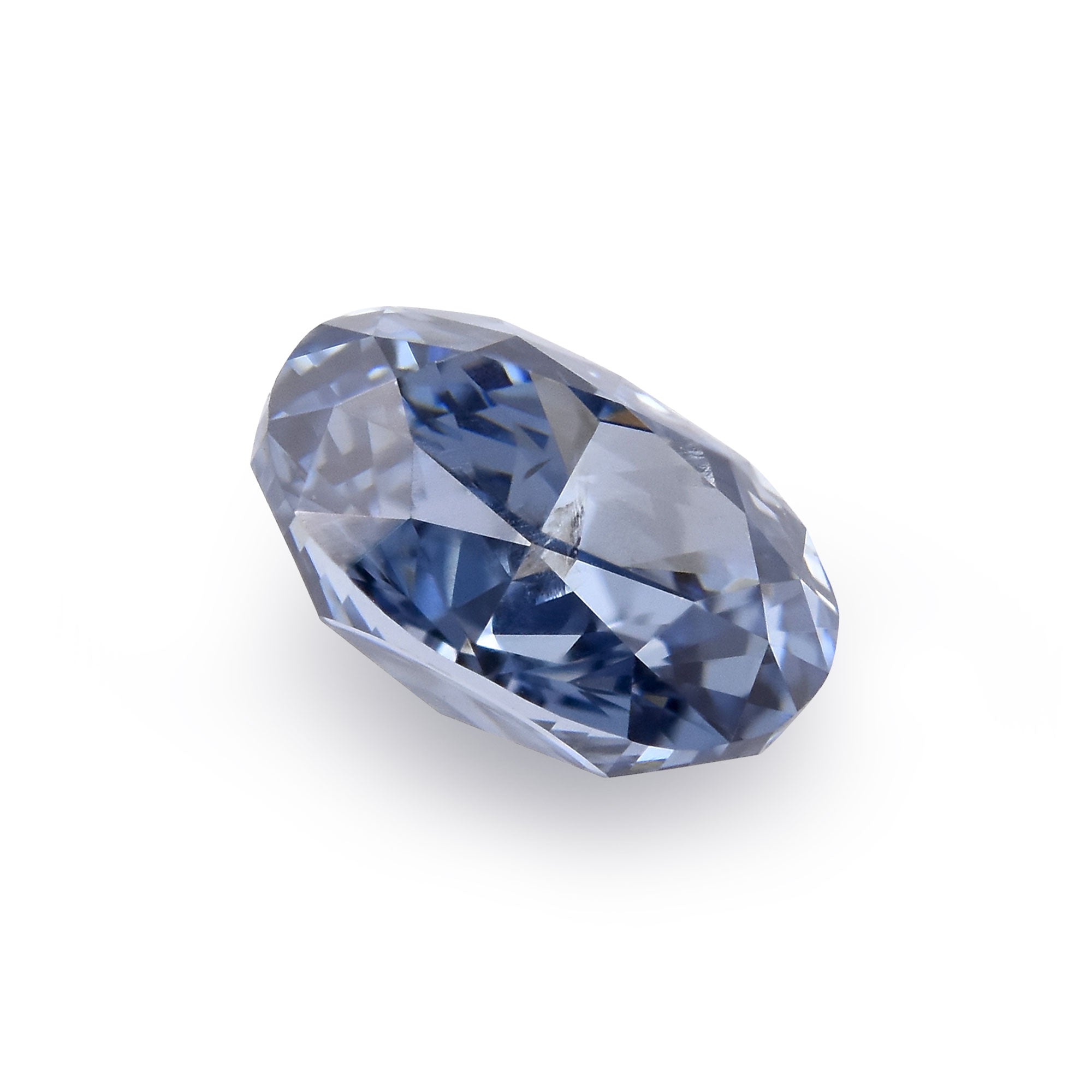 BLUE LADIANT 0.24 Carat Fancy Deep Blue Oval Diamond (I1) GIA | LEIBISH