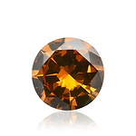 0.92 Carat Fancy Deep Orange Brown Round Brilliant Diamond (SI1) GIA