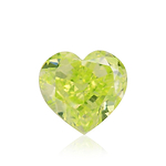 0.51 Carat Fancy Intense Green Yellow HEART Diamond VS1 GIA