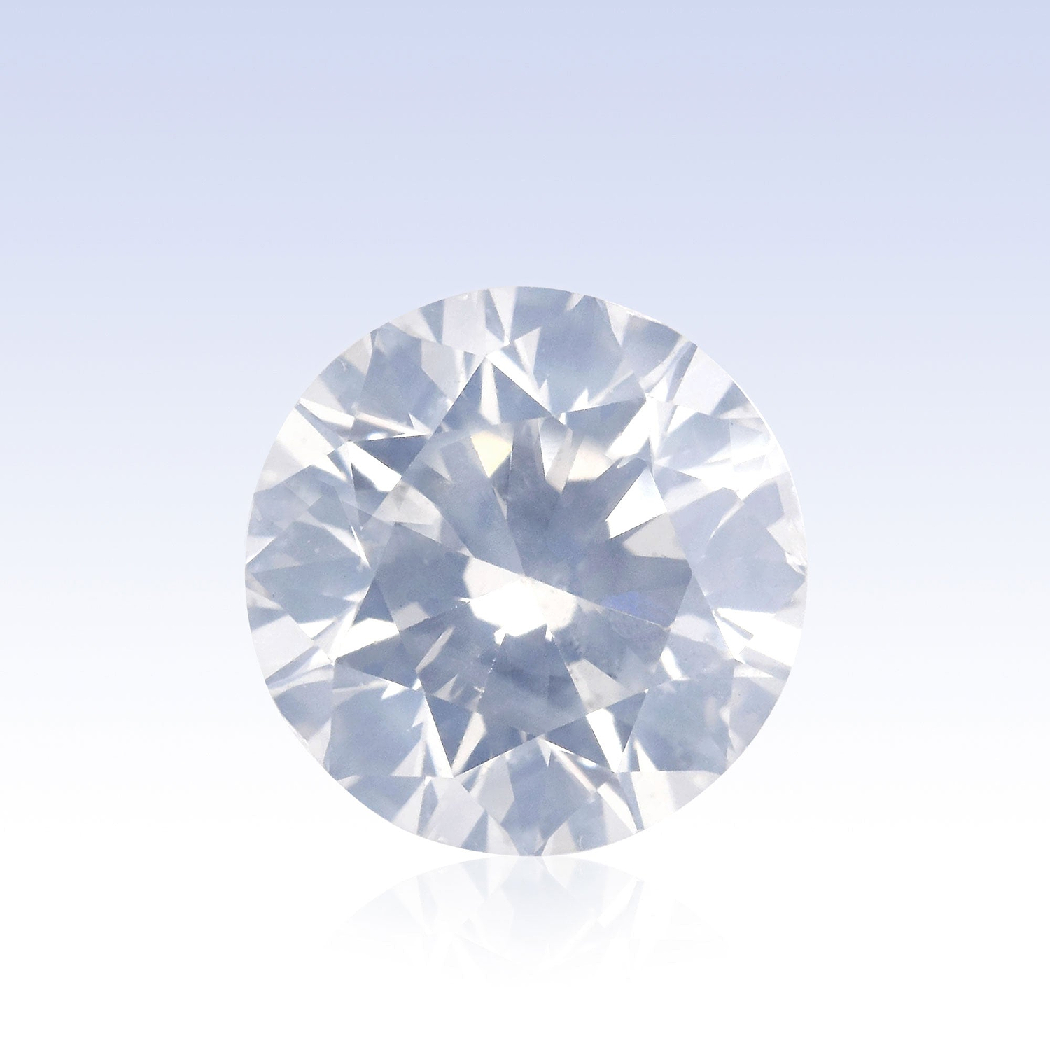 1.00 Carat Fancy White Round Brillant Diamond  GIA