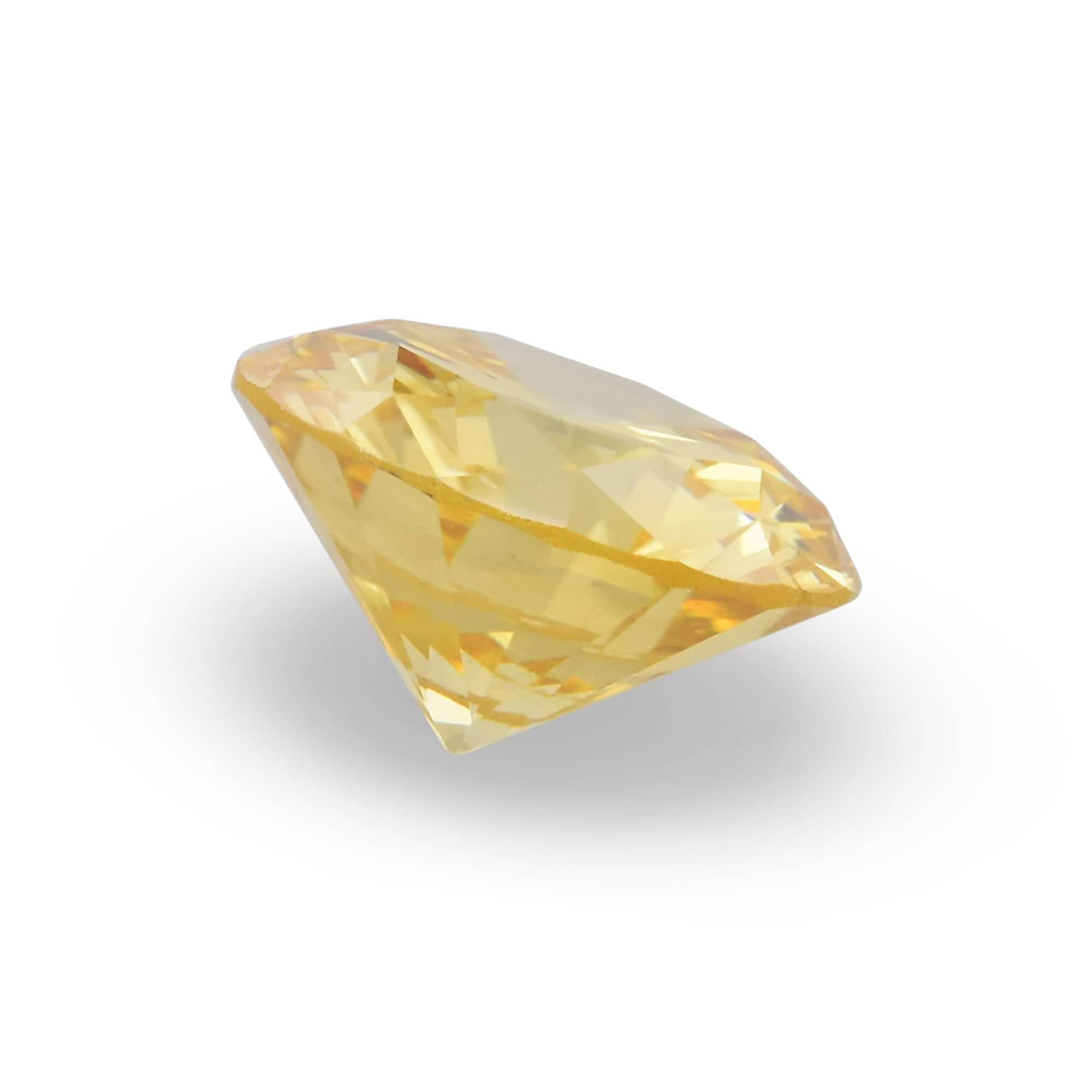 0.29 Carat Fancy Intense Orangy Yellow Round Brillant