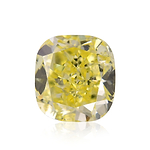 0.77 Carat Fancy Yellow Cushion Diamond (I1) GIA