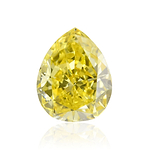 0.40 Carat Fancy Intense Yellow Pear Diamond (I1) GIA