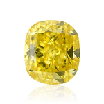 0.73 Carat Fancy Deep Yellow Cushion Diamond VS2 GIA