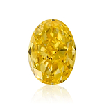 0.35 Carat Fancy Intense Orange Yellow Oval Diamond (I1) GIA