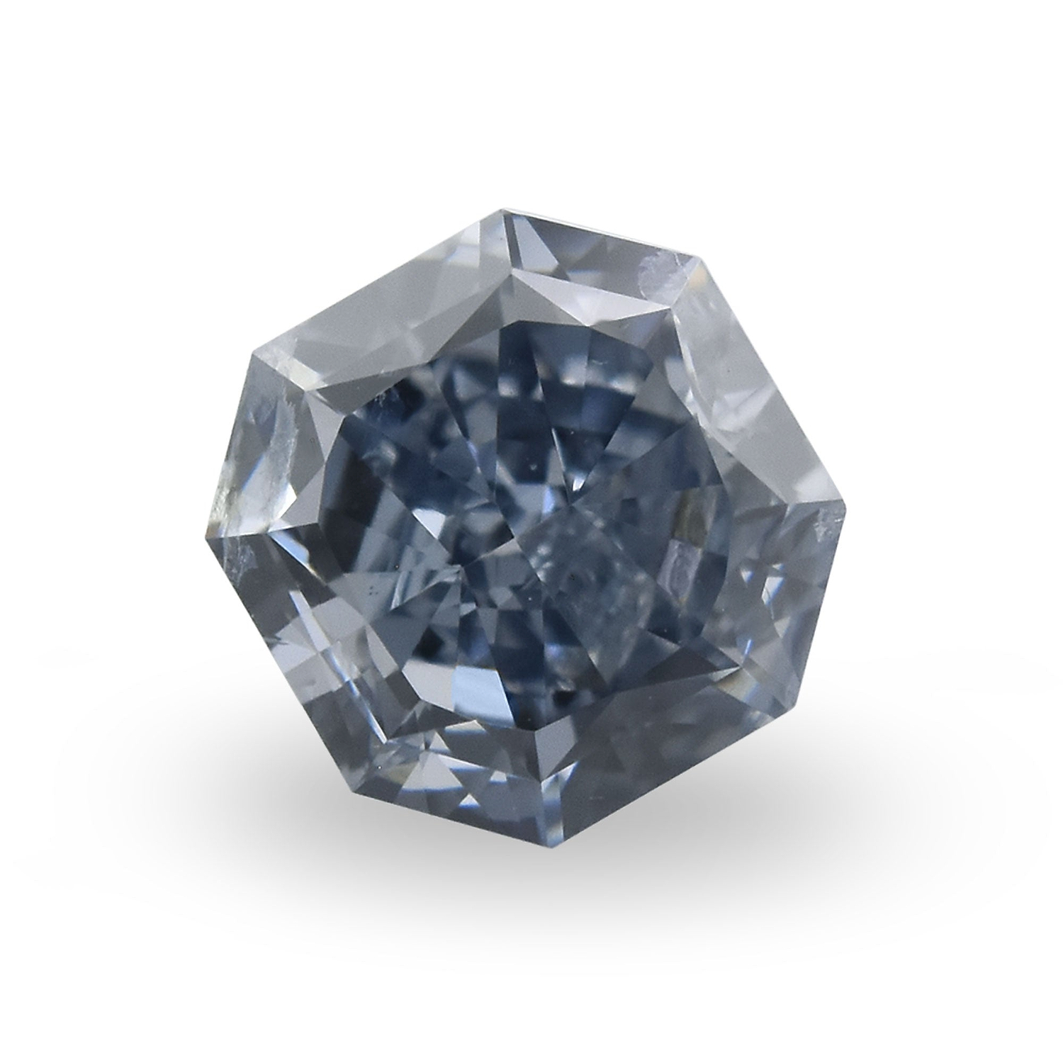 0.31 Carat Fancy Intense Blue Radiant Diamond I1 GIA