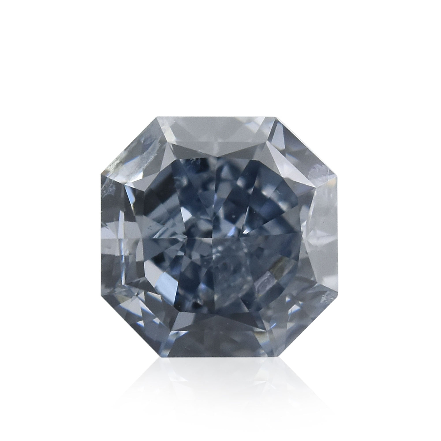 0.31 Carat Fancy Intense Blue Radiant Diamond I1 GIA