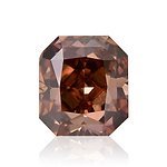 0.73 Carat Fancy Dark Pink Brown Radiant Diamond VS2 GIA