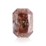 0.51 Carat Fancy Pink Brown Radiant Diamond (I1) GIA