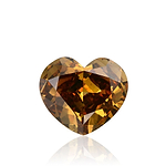 5.01 Carat Fancy Deep Brown Orange HEART Diamond SI1 GIA