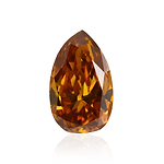 0.45 Carat Fancy Deep Yellowish Orange Pear Diamond SI1 GIA