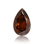 1.19 Carat Fancy Deep Brownish Orange Pear Diamond I1 GIA