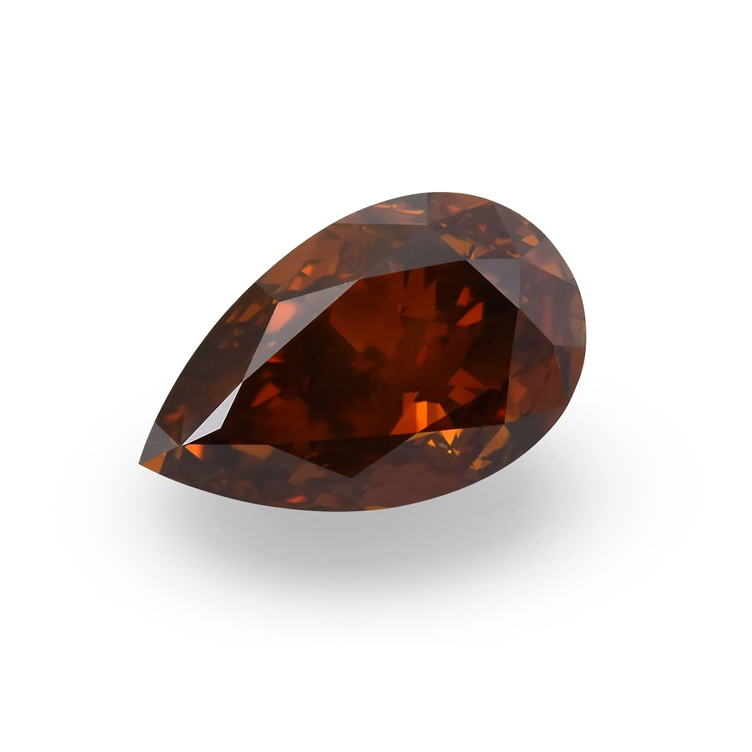 1.19 Carat Fancy Deep Brownish Orange Pear Diamond I1 GIA