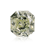 0.93 Carat Fancy Light Yellow Green Radiant Diamond SI2 GIA