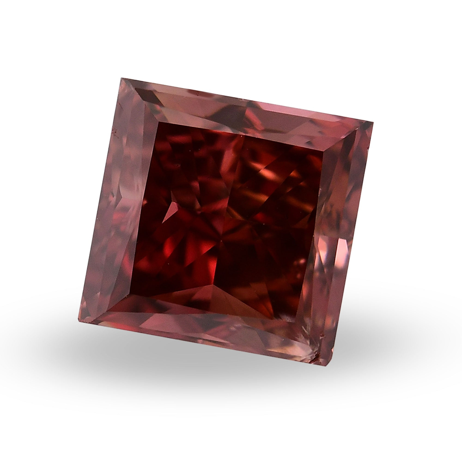 0.90 Carat Fancy Red Princess Diamond SI2 GIA