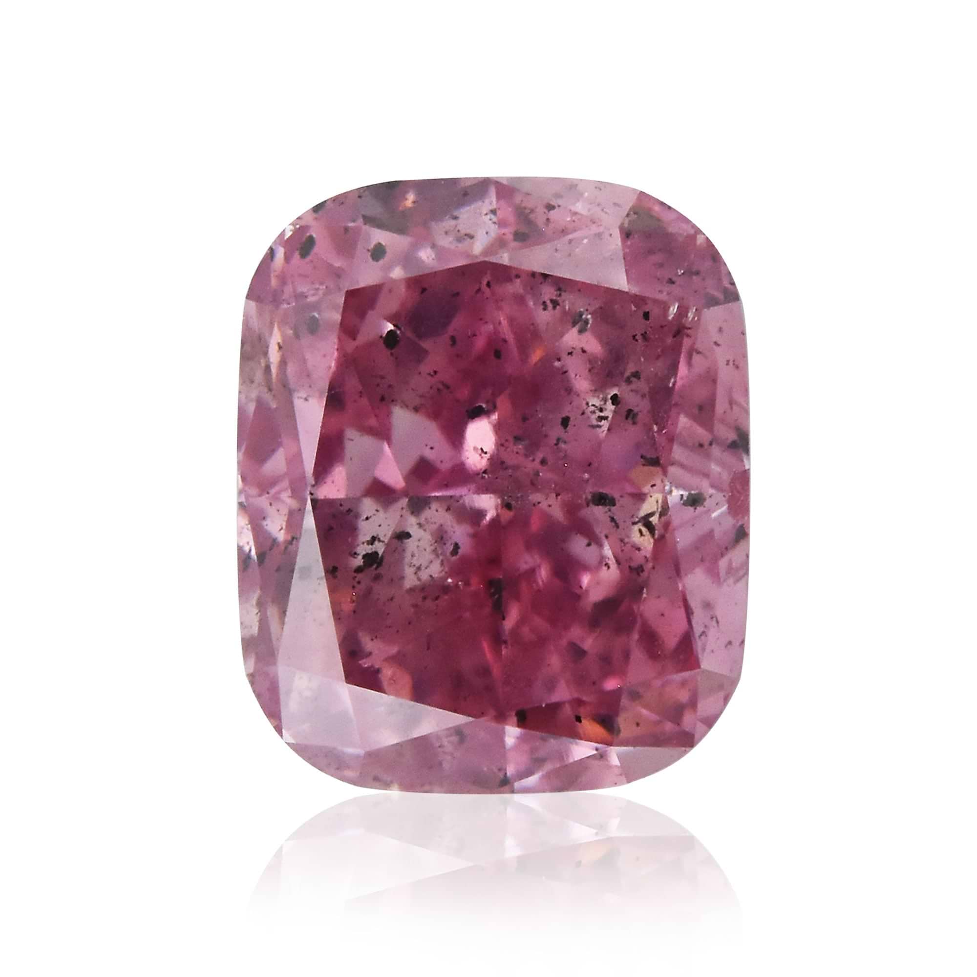 0.23 Carat Fancy Intense Purplish Pink Round Brillant