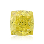 0.54 Carat Fancy Vivid Yellow Cushion Diamond SI1 GIA