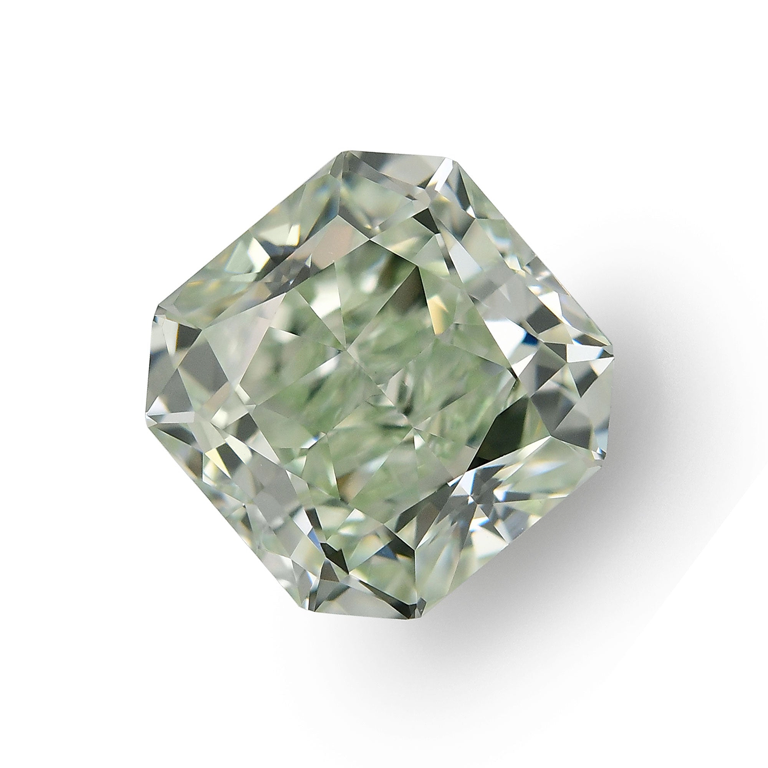 1.75 Carat Fancy Green Radiant Diamond VVS2 GIA