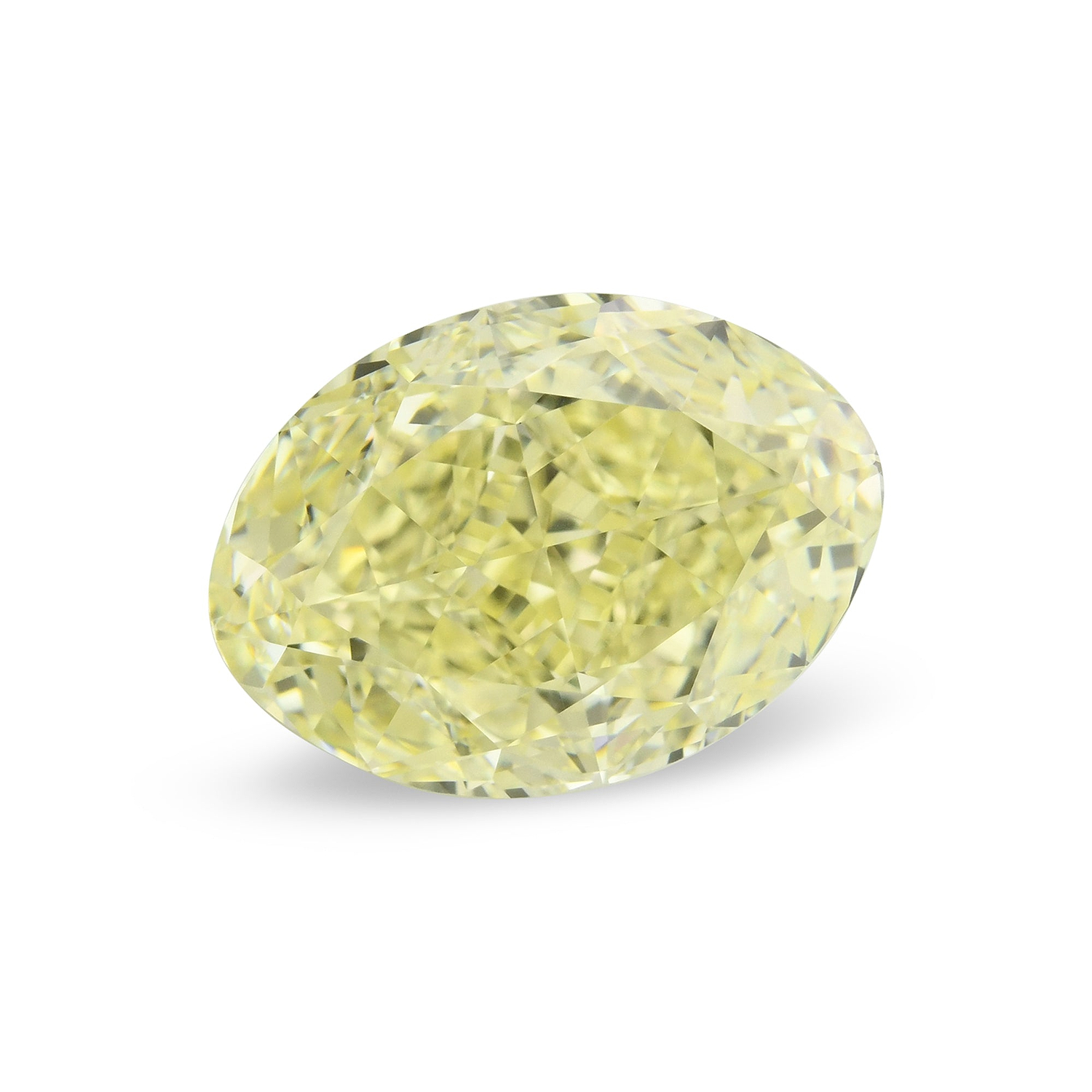 4.07 Carat Fancy Light Yellow Oval Diamond VVS2 GIA