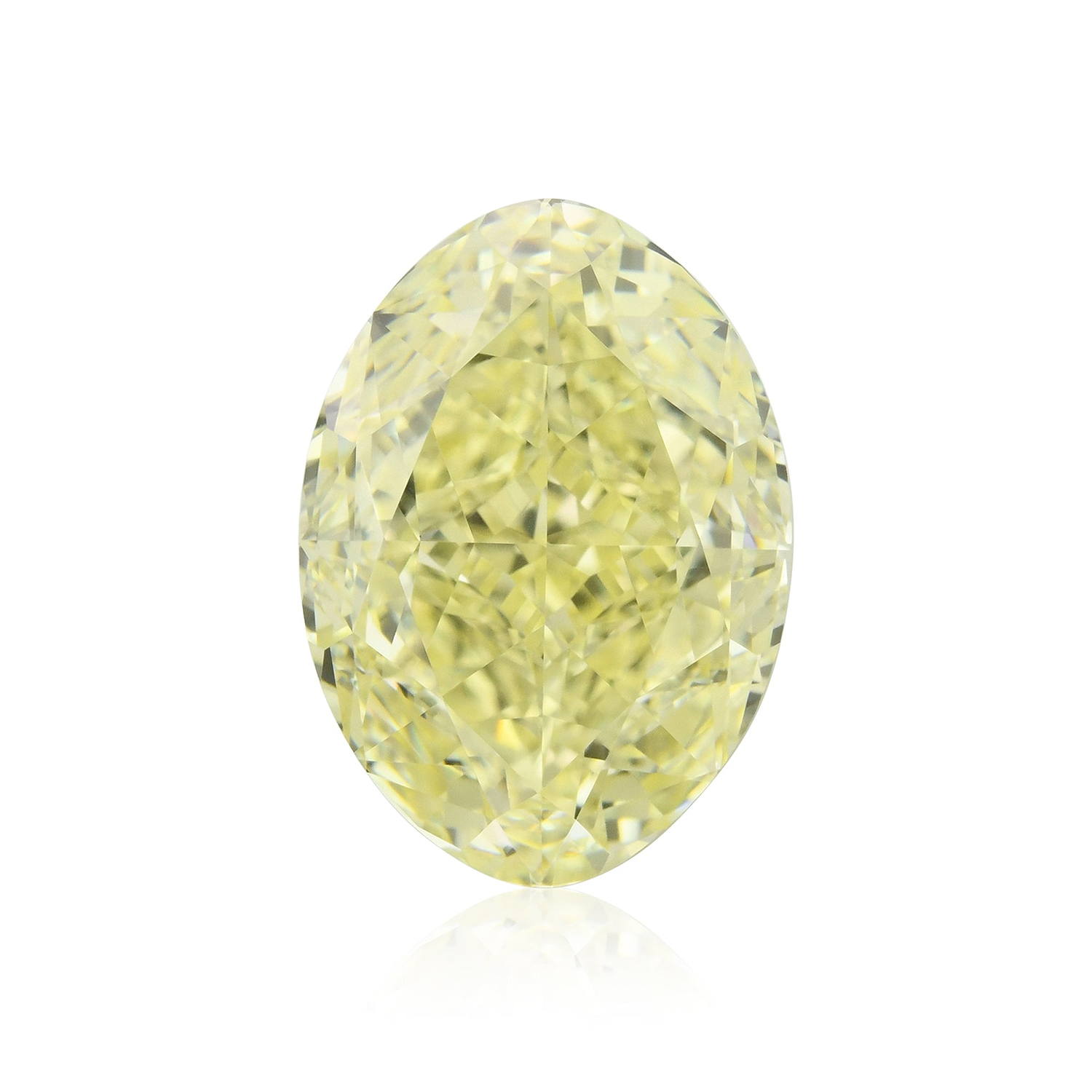 4.07 Carat Fancy Light Yellow Oval Diamond VVS2 GIA