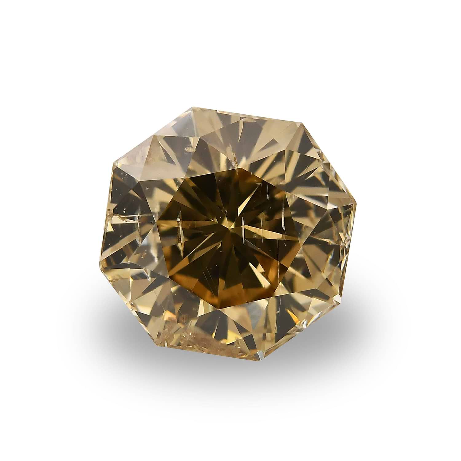 3.01 Carat Fancy Yellow Brown Octagon Diamond (SI1) GIA