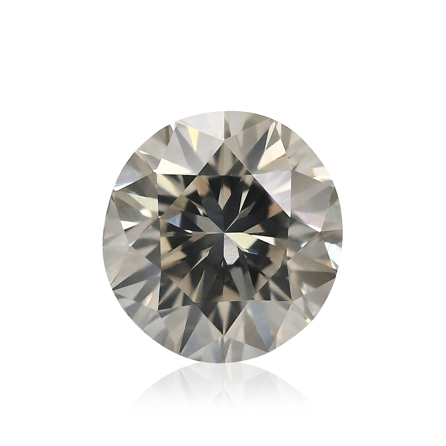 0.42 Carat Fancy Gray Round Brillant Diamond SI1 GIA