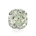 0.52 Carat Fancy Green Cushion Diamond (SI2) GIA