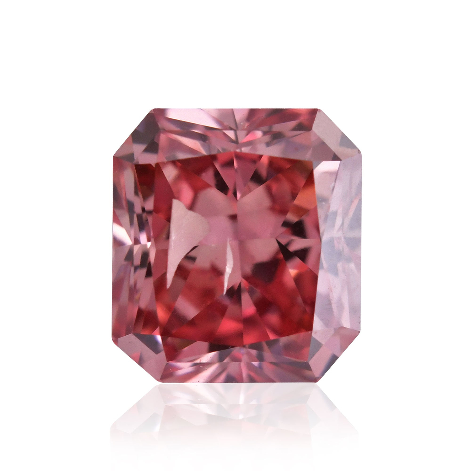 0.64 Carat Fancy Deep Orangy Pink Radiant Argyle Diamond I1 GIA