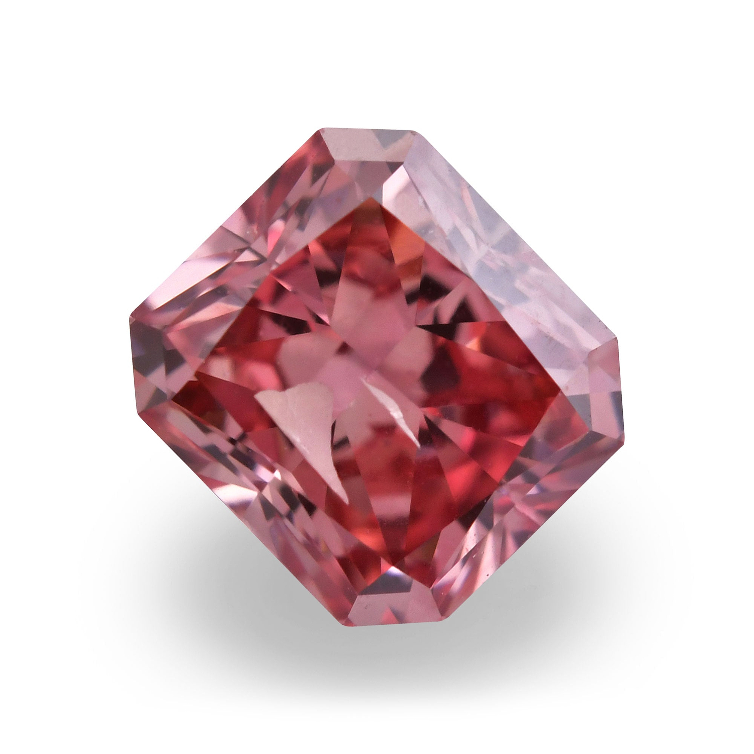 0.64 Carat Fancy Deep Orangy Pink Radiant Argyle Diamond I1 GIA