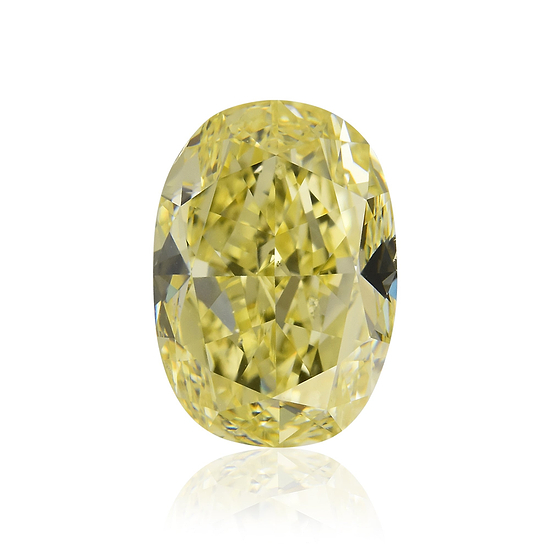 2.09 Carat Fancy Yellow Oval Diamond VS2 GIA