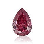 0.70 Carat Fancy Purplish Red Pear Diamond SI1 GIA