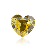 1.01 Carat Fancy Vivid Orangy Yellow HEART Diamond SI1 GIA