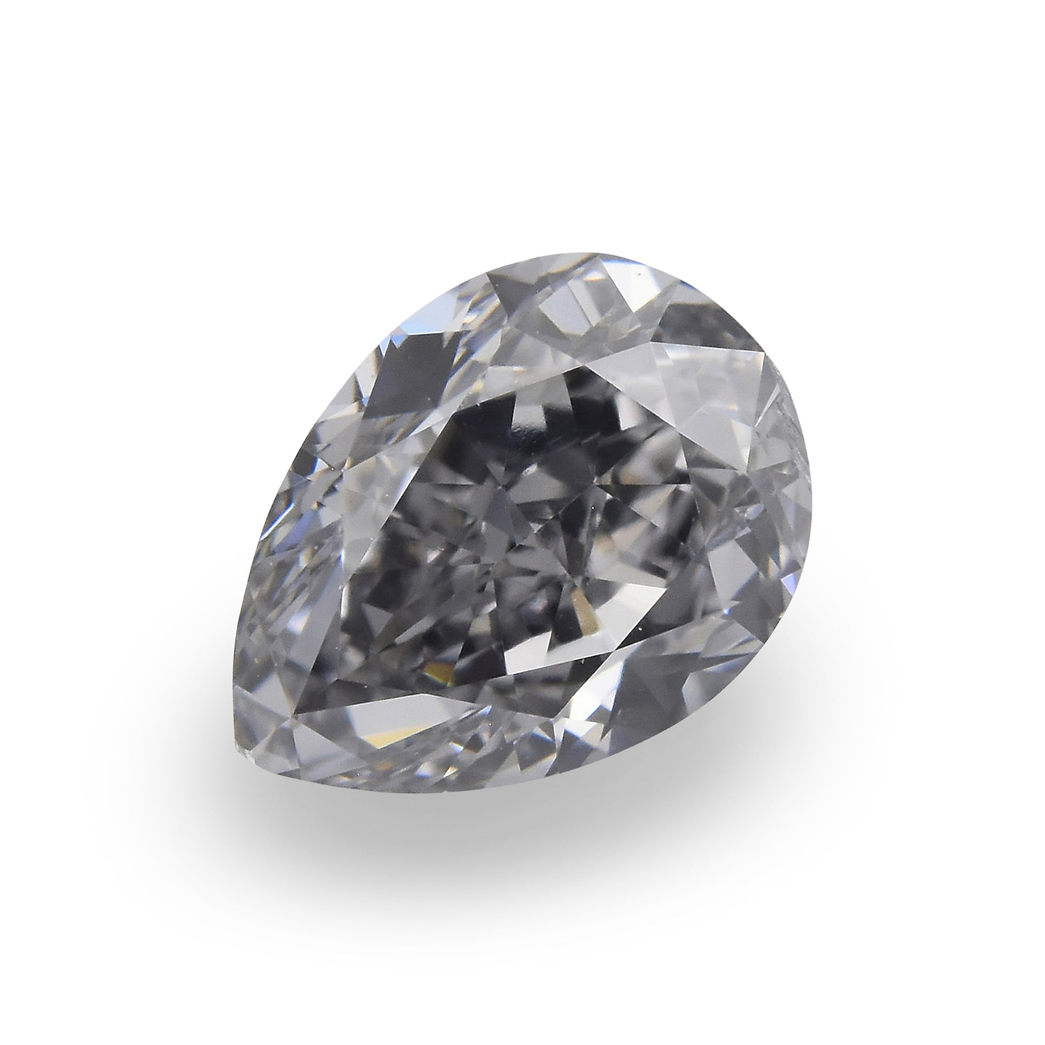 0.71 Carat Fancy Gray Blue Pear Diamond VS2 GIA