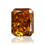 0.47 Carat Fancy Deep Brownish Yellowish Orange Radiant Diamond SI2 GIA