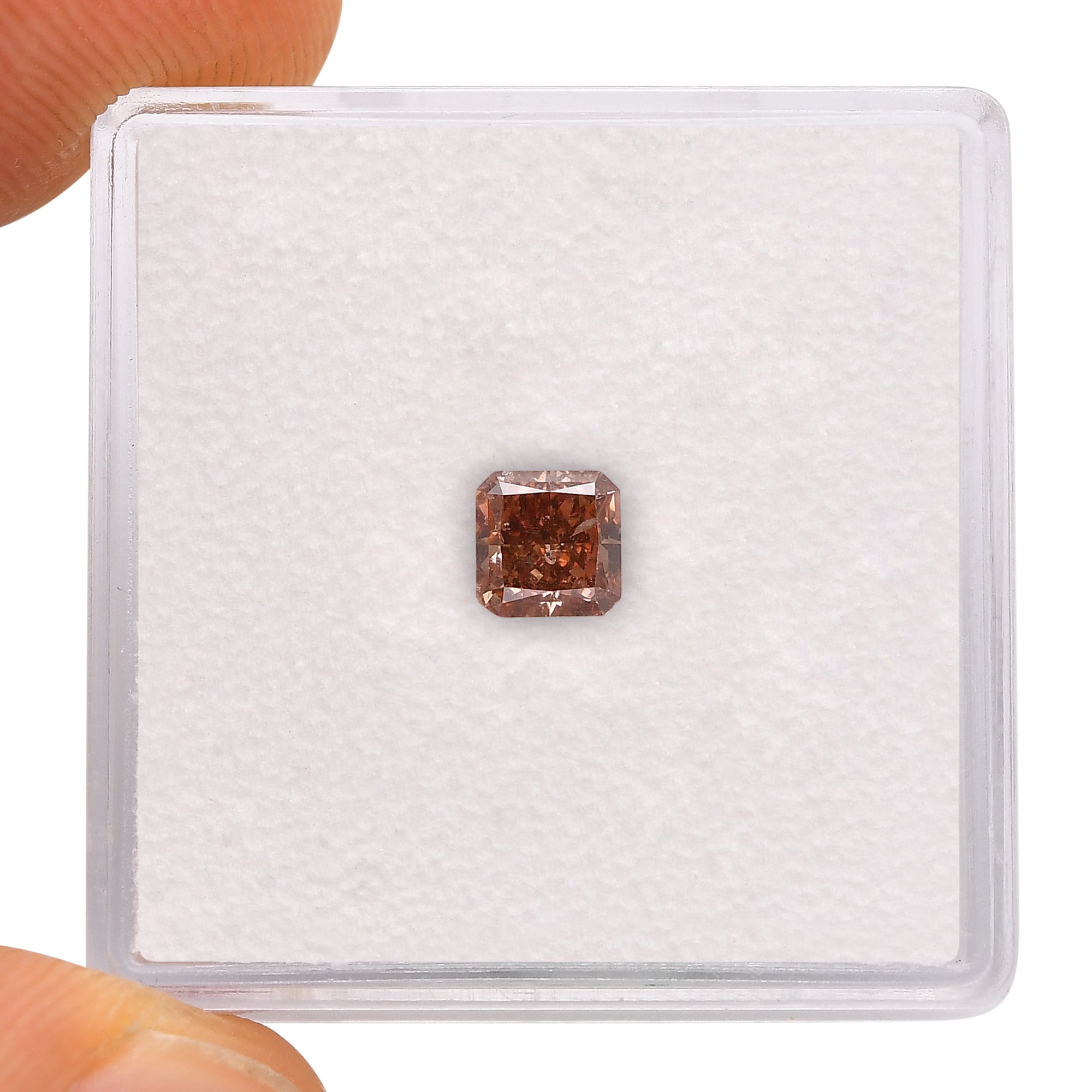 0.78 Carat Fancy Deep Pink Radiant Diamond (I1) GIA | LEIBISH