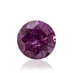 0.43 Carat Fancy Deep Pink Purple Round Brillant Diamond (I2) GIA