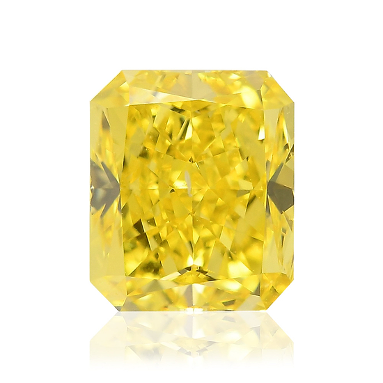 2.10 Carat Fancy Vivid Yellow Radiant Diamond SI2 GIA