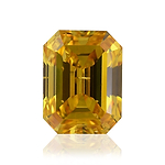1.01 Carat Fancy Vivid Orange Yellow Emerald Diamond SI2 GIA