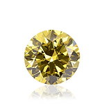 2.01 Carat Fancy Deep Brownish Greenish Yellow Round Brillant Diamond VS2 GIA