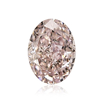 0.81 Carat Fancy Light Brown Purple Oval Diamond (I2) GIA