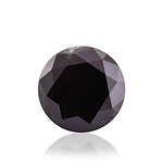 10.23 Carat Fancy Black Round Brillant Diamond  GIA