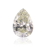 4.13 Carat Light Yellow Green Pear Diamond VS1 GIA