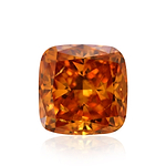 0.41 Carat Fancy Deep Yellow Orange Cushion Diamond I1 GIA