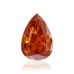 0.56 Carat Fancy Deep Yellowish Orange Pear Diamond (I1) GIA