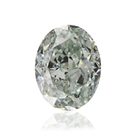 1.01 Carat Fancy Green Oval Diamond SI2 GIA
