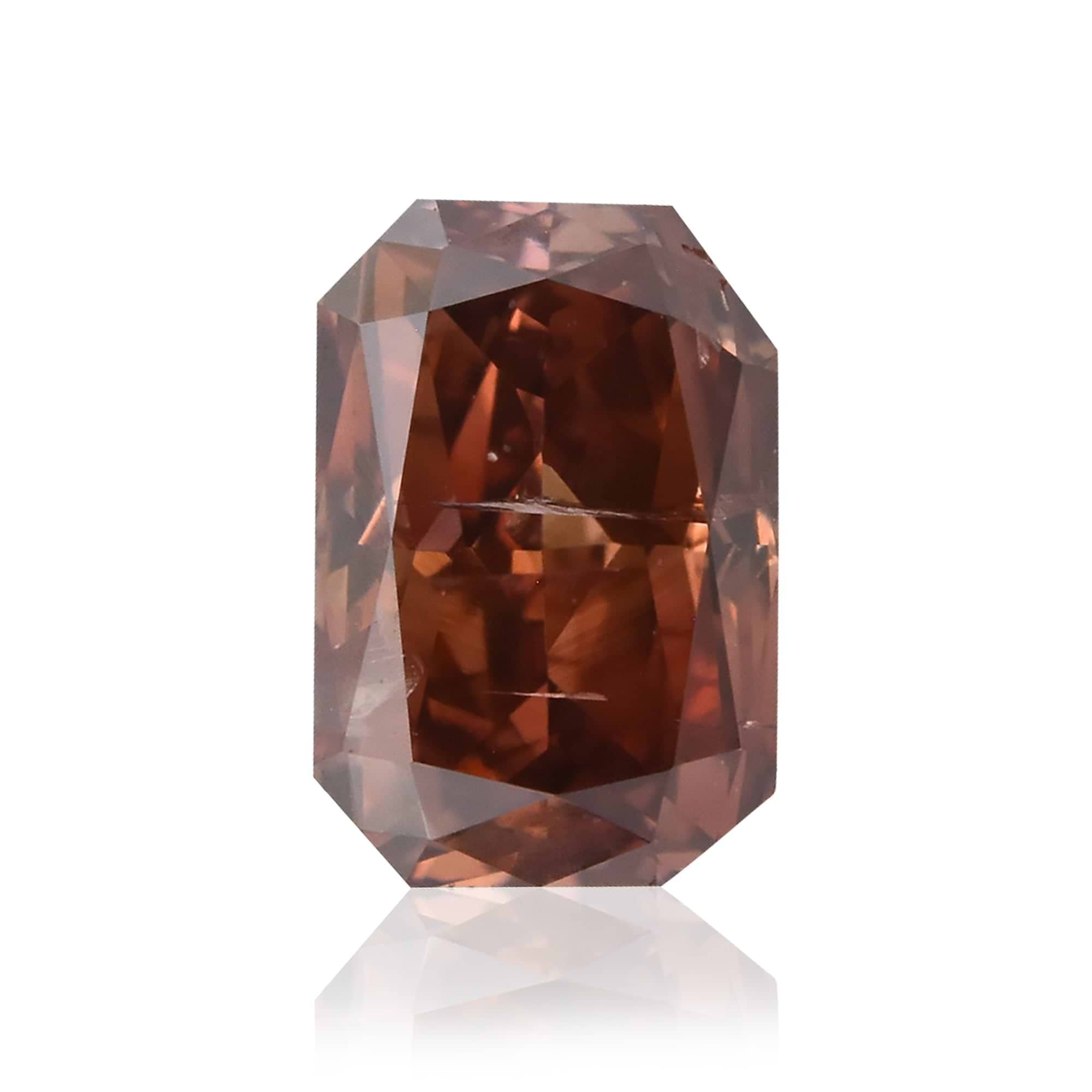 特別オファー Carat 0.32 Fancy GIA (I1) Diamond Radiant Pink Brown Deep ダイヤモンド
