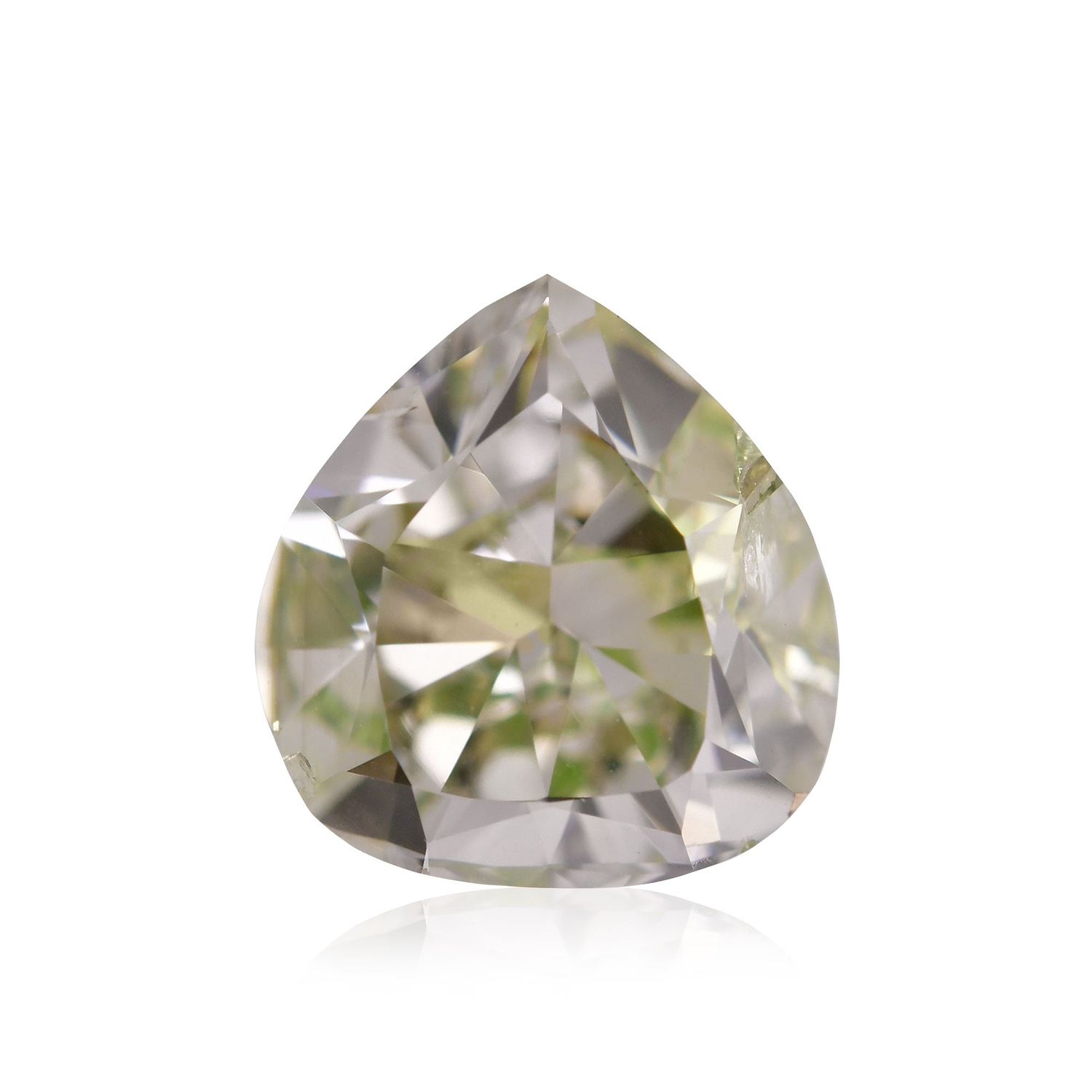 1.36 Carat Fancy Gray Yellowish Green HEART Diamond (VS2) GIA