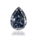 0.47 Carat Fancy Deep Blue Pear Diamond VS2 GIA