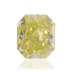 1.03 Carat Fancy Greenish Yellow Radiant Diamond I1 GIA